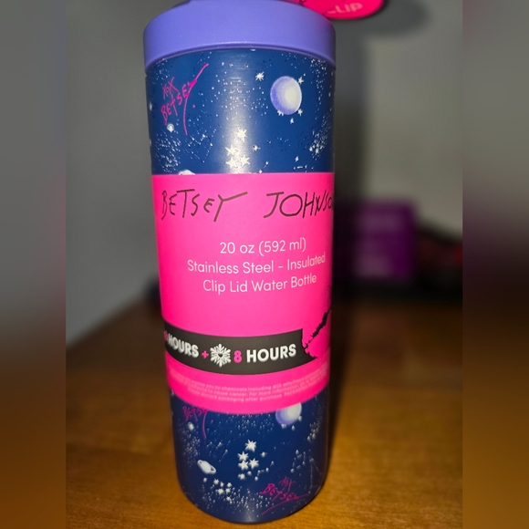 Betsey Johnson Blue Galaxy 20 oz Stainless Steel Insulated Water Bottle, NWT!! - Picture 1 of 6